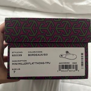 Tory Burch Mini Miller Flat Jelly Thong